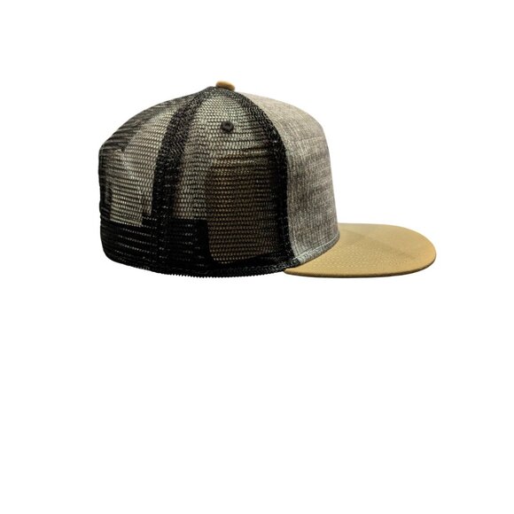 Prana Mens SoCal Trucker Hat Snapback Tan Gray Mesh Cap Organic Lightweight NWT - Picture 4 of 8